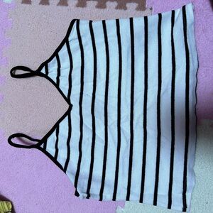 Primark Black and White Striped Tank Top